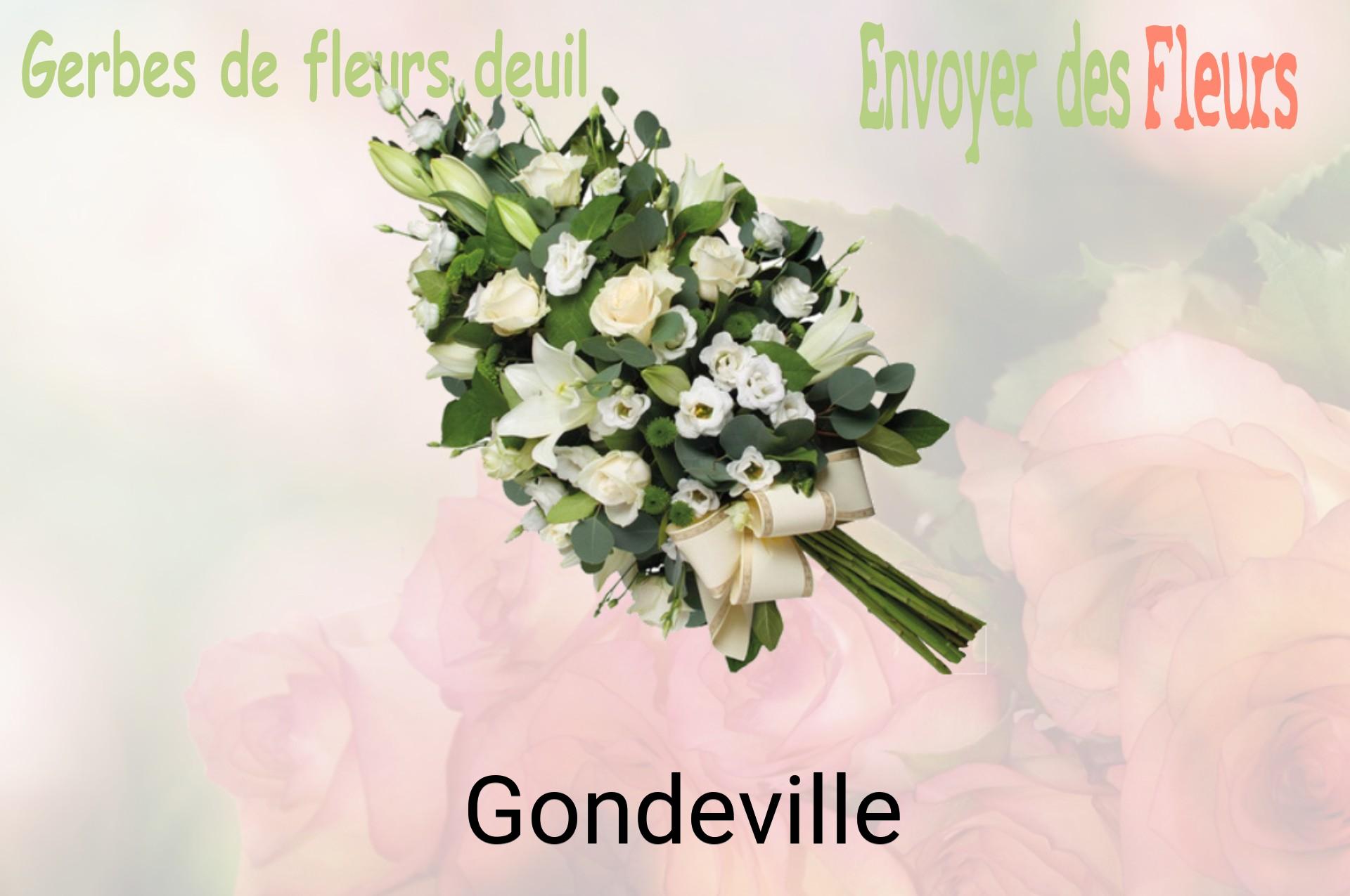 Gerbe de fleurs de deuil livrée à Gondeville